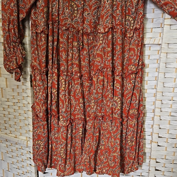 Romantic Gypsy Boho Dress with Tie Front - Picture 5 of 7